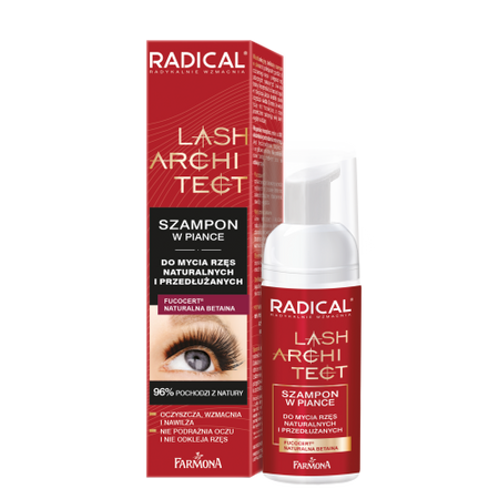 Farmona RADICAL Lash Architect Szampon w piance do mycia rzęs naturalnych i przedłużanych 50 ml