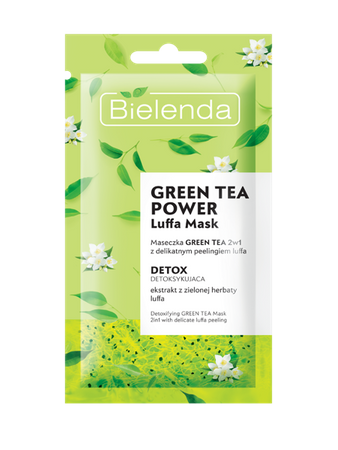 Bielenda Green Tea Powder Mask Luffa Maseczka Z Peelingiem Detoksykująca 8g