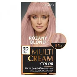 Joanna Multi Cream Trwały Intensywny Kolor Włosów Farba Pielęgnująca 31.5 Różany Blond
