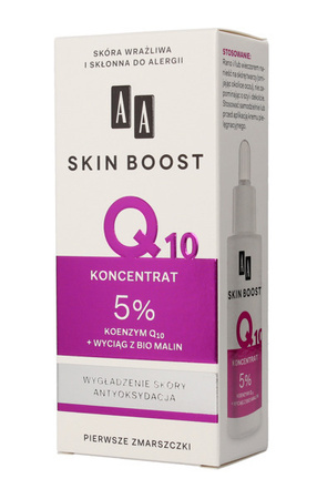 AA SKIN BOOST Q10 Koncentrat Wygłądzający skórę na pierwsze zmarszczki 30 ml