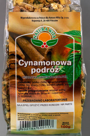 Natura Wita Cynamonowa Podróż Naturalna Herbatka Ziołowo-Owocowa 100g