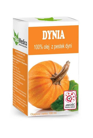 EkaMedica 100% Naturalny Olej z pestek dyni tłoczony na zimno 100 ml