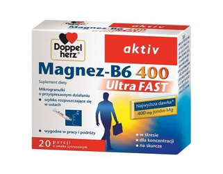 Doppelherz Aktiv Magnez B6 400 UltraFast 20 Saszetek