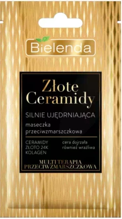 Bielenda Złote Ceramidy Silnie Ujędrniająca Maseczka Przeciwzmarszczkowa 8g