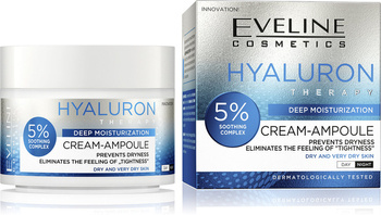 Eveline Hialuron Deeply Moisturizing Cream-Ampoule 5% 50ml