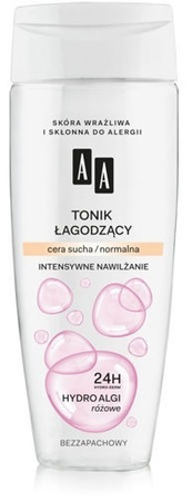 AA Hydro Algi Różowe Tonik Łagodzący Cera Sucha Normalna 200 ml