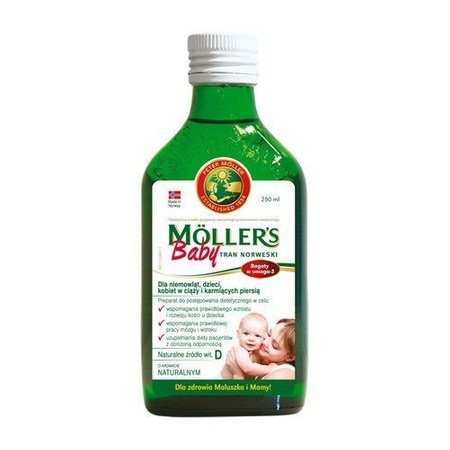 Mollers Baby Norwegian Cod-liver Oil Children Infatns Natural Aroma 250 ml
