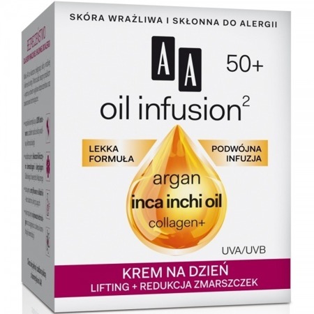 AA Oil Infusion 50+ Lifting I Redukcja Zmarszczek Krem Na Dzień 50 ml