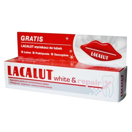 LACALUT WHITE REPAIR PASTA DO ZĘBÓW 75 MLPLUS WYCISKACZ