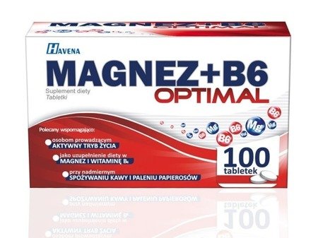 Magnez + B6 Optimal 100 Tabl. Uzupełnia Niedobory Magnezu