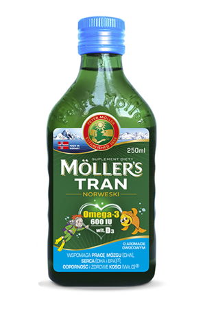 Moller's Tran Norweski z Dorsza O Aromacie Owocowym 250 ml