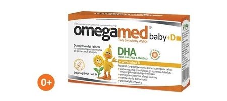 Omegamed Baby Omega-3 + Witamina D Dla Niemowląt i Dzieci 30 Kapsułek